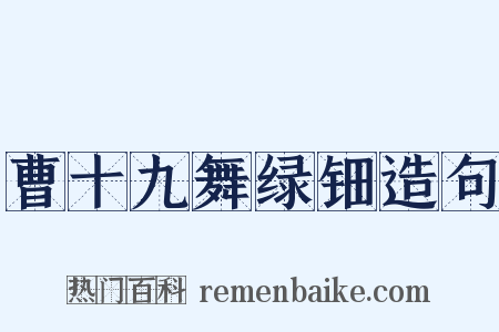 曹十九舞绿钿造句是什么意思的图片